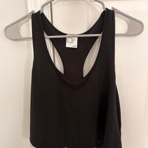 Black Cropped Tank Top